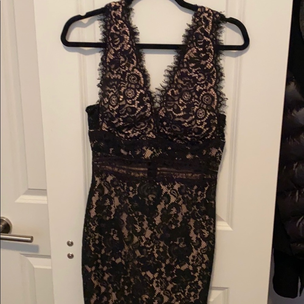 Black lace dress
